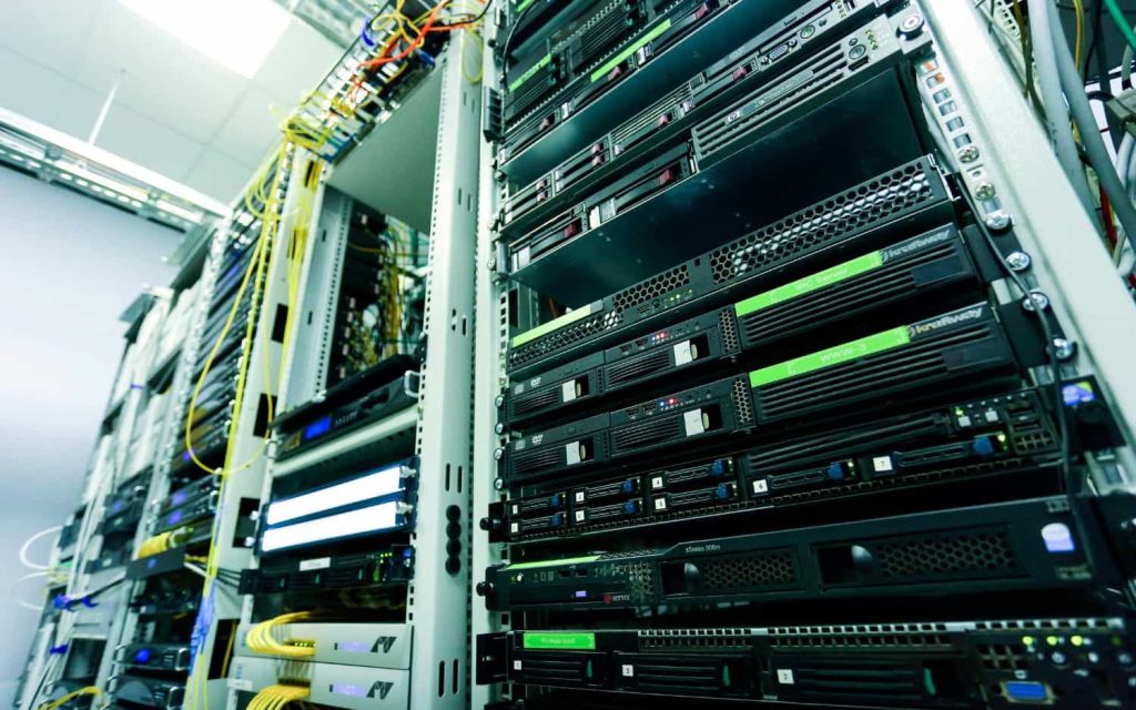 Servers and network switches running at a data centre, leased out on a Hardware as a Service model.