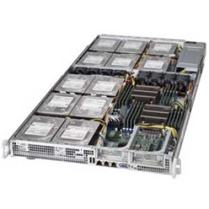 Supermicro 6017R-73THDP+ Intel® C602 LGA 2011 (Socket R) Rack (1U) Black, Grey